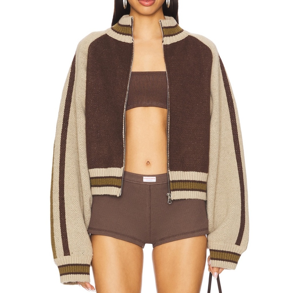 Jaded London Team 85 Knitted Bomber Jacket